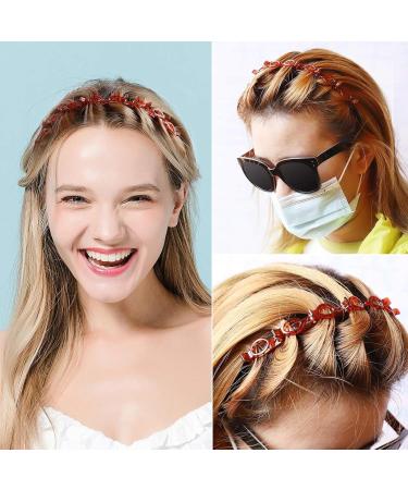 DHWEKU Bangs Hairstyle Hairpin 2 Pieces Hairstyle Aid Headband with Clips Hairpins Hairdressing Supplies Headband Hair Accessories Hair Band Hair Band with Clips Twist Clip Headband - Buy Online on SooperMarket.com