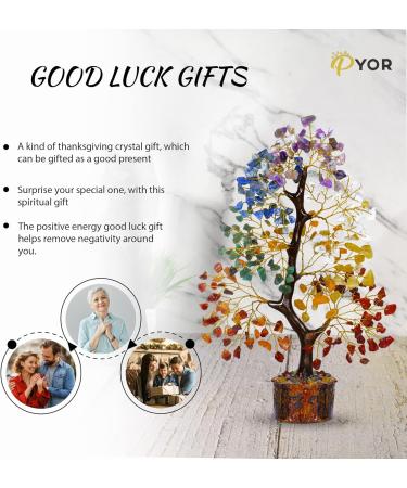 PYOR Chakra Tree Of Life Orgone Pendant Necklace - Seven Chakra Money Tree Healing Stones - Spiritual Gift & Home Decor - Buy Online on SooperMarket.com