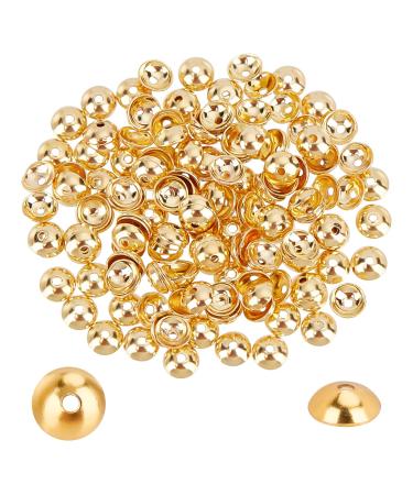 UNICRAFTALE About 150pcs Apetalous Flower Bead Caps  4mm Stainless Steel Spacer Caps  Golden Bead Cap Spacers for Bracelet Necklace Jewelry Making 0.8mm Hole 4mm Golden/150pcs