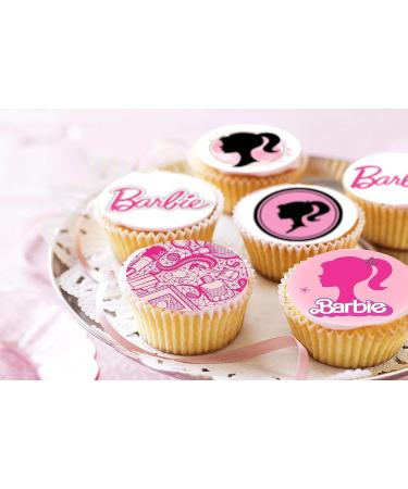 24 x Pre-Cut Barbie 7 Edible Stand up Wafer/Rice Paper Cupcake Cake Toppers Birthday Party Pink Decorations - Buy Online on SooperMarket.com