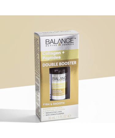 Balance Active Formula Collagen + Peptides Double Booster (30ml) - Formulated with Marine Collagen + a 2.5% Peptide Solution Known to Reduce fine Lines & Wrinkles - Buy Online on SooperMarket.com