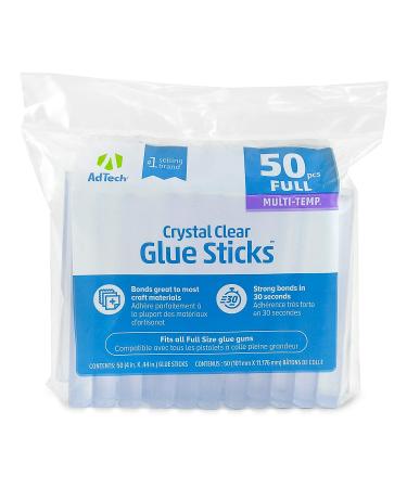 Adtech W220-14ZIP50 Crystal Clear Glue Sticks, 50 Pieces