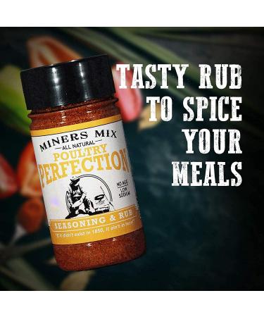 Miners Mix Poultry Perfection Seasoning Blend for Chicken and Turkey - Low Salt, All Natural, No MSG (5.2oz) - Buy Online on SooperMarket.com