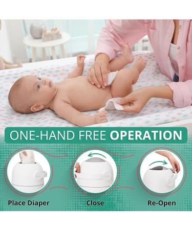 Magic Baby Diaper Pail Patented Odor-Stop System Use Any Garbage Bag One Hand Free Lever 4 Rolls of Bag incld. (Clay) - Buy Online on SooperMarket.com