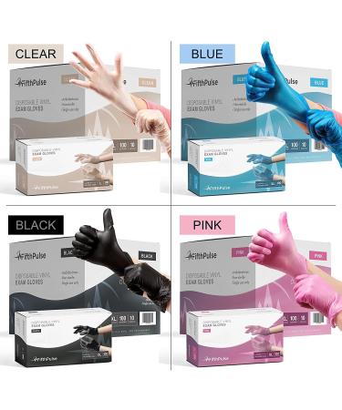 Pink Vinyl Disposable Gloves Medium 100 Pack - Latex Free, Powder Free, 3 Mil Thickness - Medical Exam, Home Cleaning, and Food Gloves - Buy Online on SooperMarket.com