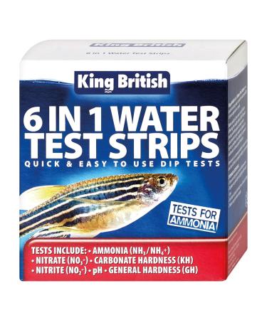 King British Test Strips 6 in 1 for Aquariums and Ponds