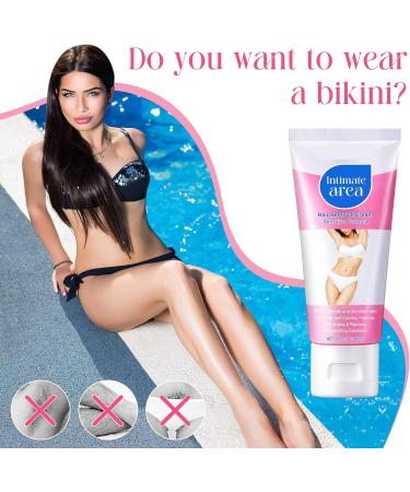 Bikini Area Hair Removal Cream 60g - Gentle Depilation for Sensitive Skin - Intimate Hair Removal Cream for Women - Buy Online on SooperMarket.com