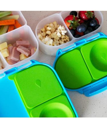 b.box Silicone Food Storage Container with Two Sealed Compartments - Reusable Snack Box for Kids (Blue Slate) - Buy Online on SooperMarket.com