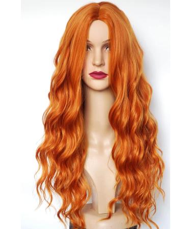 Long Ginger Red Curly Costume Wig | Synthetic Wavy 28 Wig for Women Halloween Costume - Wigbuy - Buy Online on SooperMarket.com