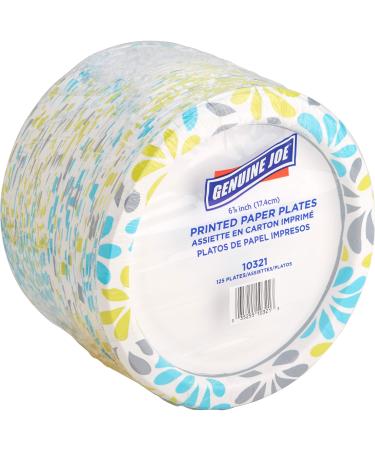 Genuine Joe 10321 Paper Plates, 6 7/8" (pack of 125 plates) 6 7/8" Plates