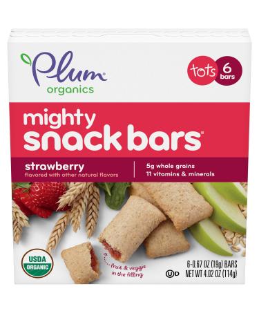 Plum Organics Tots Mighty Snack Bars Strawberry 6 Bars 0.67 oz (19 g) Each