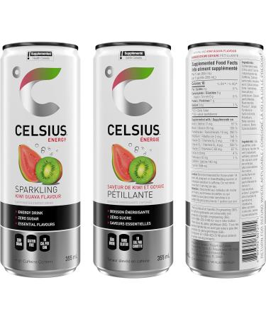 CELSIUS Sparkling Kiwi Guava Zero Sugar Energy Drink 335ml (Pack of 12) - Buy Online on SooperMarket.com
