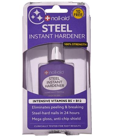 NAIL-AID Steel Instant Hardener Clear 0.55oz - Strengthens Nails, Fast-Drying Formula - Buy Online on SooperMarket.com