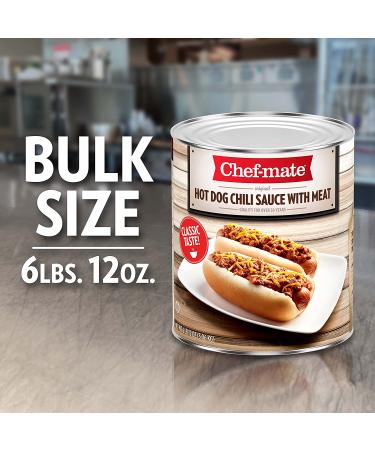 Chef-mate Hot Dog Canned Chili Sauce with Meat - 6 lb 12 oz (#10 Can Bulk) - Buy Online on SooperMarket.com