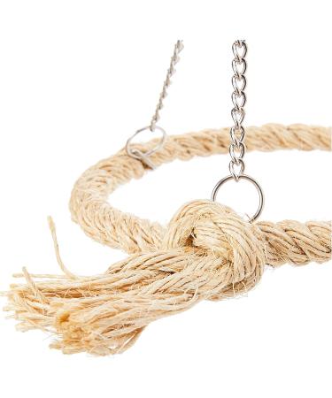 Nobby Cage Toy Sisal Swing Ring - Natural 24x 18 cm | Durable & Fun for Pets | International Shipping Available - Buy Online on SooperMarket.com