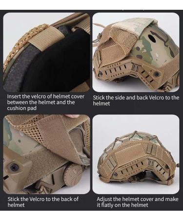 Blueana Tactical Helmet - Airsoft Military Fast Helmet Camouflage Cover (Size M) - Buy Online on SooperMarket.com