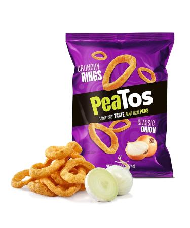 PeaTos Crunchy Rings - Classic Onion 2.5 Oz - Pack of 4 | Healthy Snack Alternative - Buy Online on SooperMarket.com