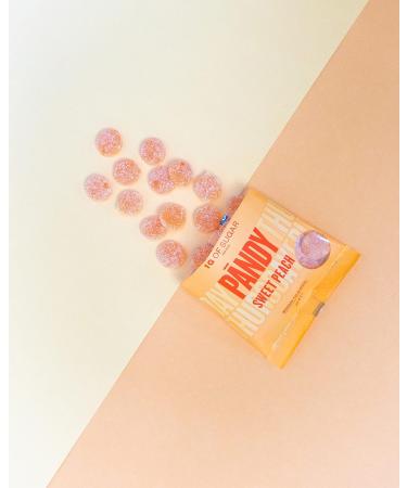 PANDY Candy SWEET PEACH - Gummy Candies Bag Only 1g Sugar & 80 Calories 1x50g Sweet Peach 1x50g - Buy Online on SooperMarket.com
