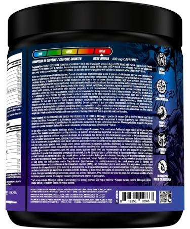 Hyde-Nitro X Pre-Workout Powder | Extreme Energy Pumps Power & Focus | High Stimulant Pre-Workout | 400mg Caffeine 1g Creatine HCL Teacrine & Nitrosigine | 60 Servings (Blue Razz Popsicle) Blue Razz Popsicle 60 Servings - Buy Online on SooperMarket.com