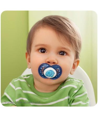 MAM Original Silicone Pacifier Set - Football Collection | Tooth-Friendly Baby Pacifiers (6-16 Months) with Box | Skinsoft Silicone Blue - Buy Online on SooperMarket.com