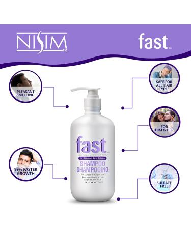 NISIM Fast Shampoo 33Oz/1Litre - No Sulfates Parabens Dea - Grows Hair Longer Faster 1 Liters - Buy Online on SooperMarket.com