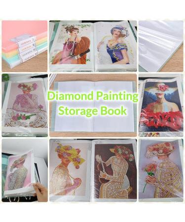 A3 Diamond Painting Storage Book - 30 Pages, Clear Pockets, Art Portfolios, Letter Album Folder - Green - 11*17in/44 X 32.5cm - Buy Online on SooperMarket.com