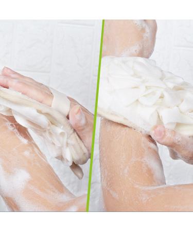 Mikimini Women's Bathroom Shoe & Bath Stools - 2-in-1 Luffa Scrub & Peeling Pad | Improved Design for Gentle Exfoliation | International Shipping - Buy Online on SooperMarket.com