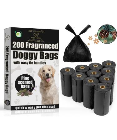 Haya Home 200 Pine Scented Eco Dog Poop Bags | Leak & Tear Resistant | Extra Strong | Environmentally Friendly - Buy Online on SooperMarket.com