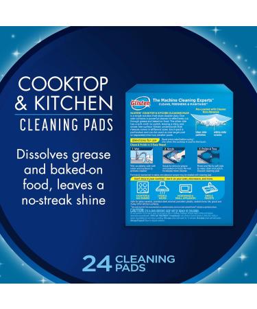 Glisten Cooktop & Kitchen Cleaning Pads - Dissolves Grease & Baked On Foods Lemon Scent 24 Large or 48 Small Pads | International Shipping - Buy Online on SooperMarket.com