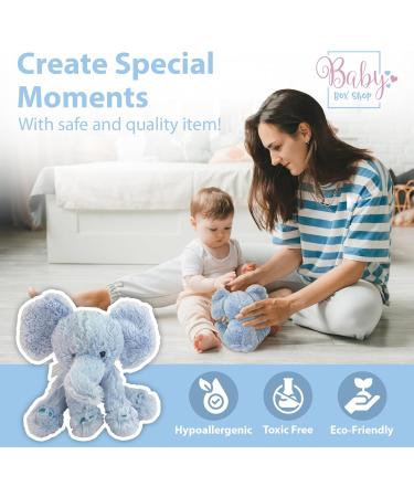 Blue Elephant Teddy Cuddly Toy for Babies | Baby Box Shop - Buy Online on SooperMarket.com