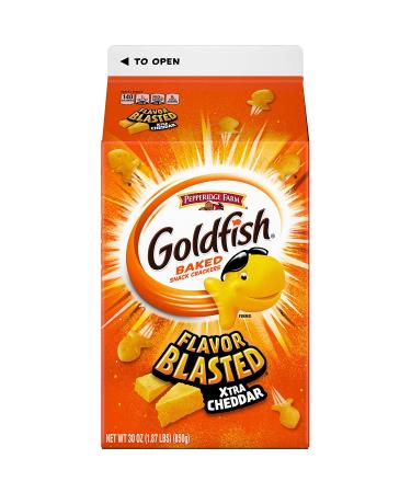 Goldfish Flavor Blasted Xtra Cheddar Crackers 30 oz - Snack Crackers | Buy Online - Buy Online on SooperMarket.com