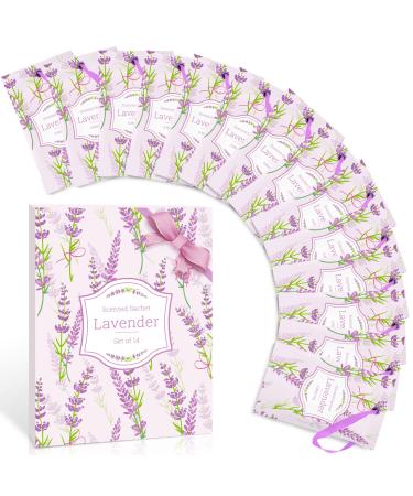 SCENT-HI fragrance bags made of premium lavender fragrance bags for clothing fragrant end for drawers cupboards rooms wardrobe cars (14 bags)