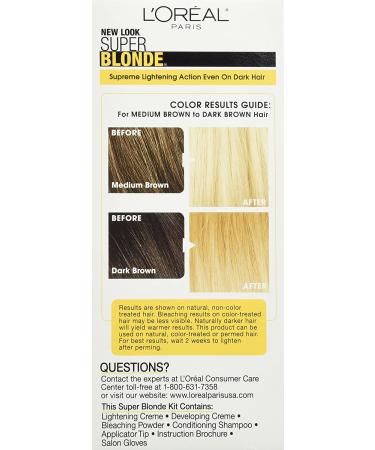 L'Oreal Paris Super Blonde Creme Lightening Kit - 200 Bleach Blonde - Buy Online on SooperMarket.com