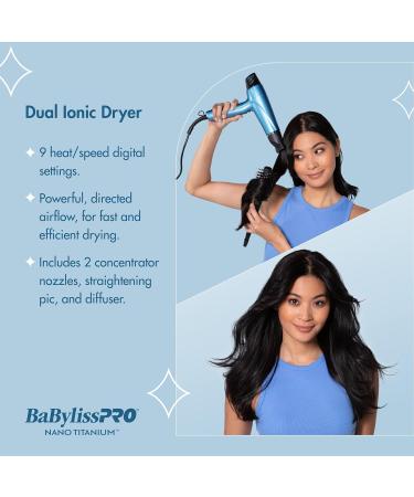 Buy BaBylissPRO Nano Titanium Hair Dryer - 2000W Professional Ionic Blow Dryer for Faster Frizz-Free Results | Global Shipping Available - Buy Online on SooperMarket.com