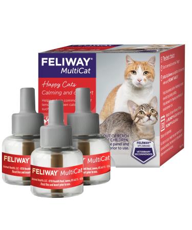 FELIWAY MultiCat Calming Pheromone, 30 Day Refill - 3 Pack