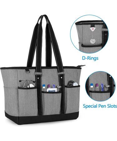 Trunab Large Grey Tote Bag for Nurse - Shoulder Bag for Work, School, Travel - Buy Online on SooperMarket.com