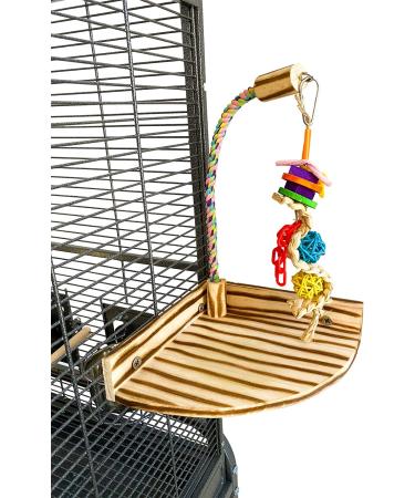 Birds LOVE TigerTail Tabletop Play Gym for Small Corner Cage - Free Parrot Toy Included! - Buy Online on SooperMarket.com