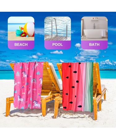 Watermelon Beach Towel 24x48 - Lightweight Microfiber Towel for Kids, Girls, and Women - Quick Dry, Sand-Free - Red Watermelon Design - Ideal for Swim, Bath, Pool, Beach - Clearance Sale - Buy Online on SooperMarket.com