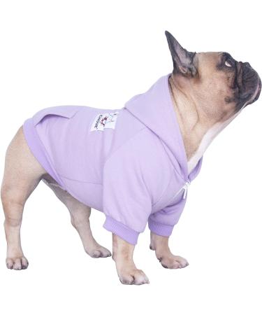 iChoue French Bulldog Frenchie Clothes Hoodies For Dogs Pug English Boston Terrier Bully Pitbull Corgi Sweatshirt Sweater Clothing - Light Purple/Medium Medium (Pack of 1) Light Purple - Buy Online on SooperMarket.com