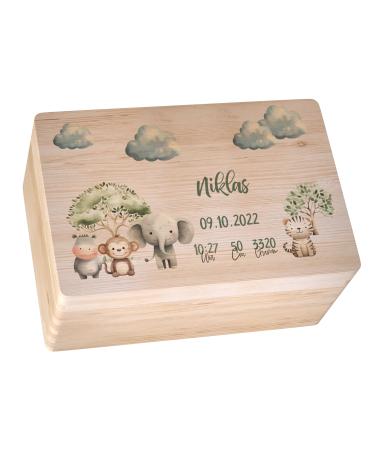 Gift joy baby storage box with UV print - 30x20x14cm - souvenir box baby personalized - gift for birth - souvenir box children - personalized baby box - wooden box baby africa
