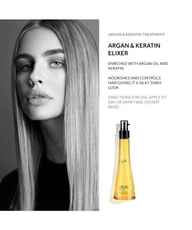 pH Labs Argan & Keratin Shampoo Hair Mask & Elixir Set | Hydrating Color Protection for Lustrous Hair - Buy Internationally - Buy Online on SooperMarket.com