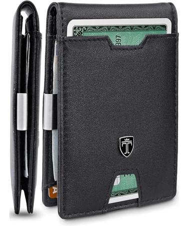 TRAVANDO Mens Slim Wallet - Black