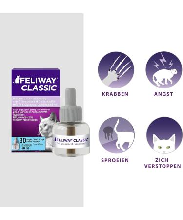 Feliway 066096 - Classic Pheromone Diffuser Refill 48 ml Cat Stress Reducing - Buy Online on SooperMarket.com