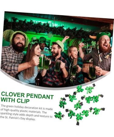 Anneome 12pcs Pendant Holder Ornament Festival Shamrock Tree Baubles Shamrocks Design Pendants Pillar - Buy Online on SooperMarket.com
