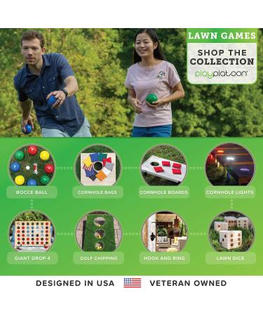Play Platoon Rustic Brown Wood Hook and Ring Game with Bottle Opener and Magnetic Cap Catch - Adult Ring Toss Game - Buy Online on SooperMarket.com