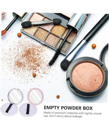 Healeved 2pcs Dispensing Empty Toner Cosmetic Pot Finish Powder Jar Loose Powder Compact Glass - Buy Online on SooperMarket.com