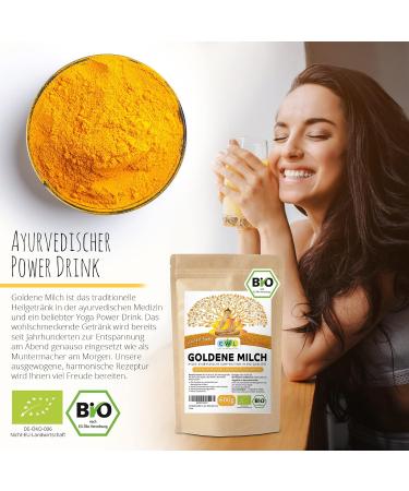 Organic Golden Milk 600g | EWL Natural Products | Turmeric Ginger Ashwagandha Ceylon Cinnamon & Coconut Blossom Sugar - Buy Online on SooperMarket.com