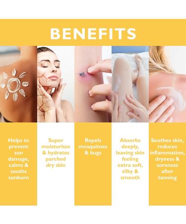 Organic Aftersun lotion insect repellent natural After Sun cooling lotion aloe vera jojoba natural aftersun spray lotion insect repellent after sun moisturiser vegan animal and paraben free - Buy Online on SooperMarket.com