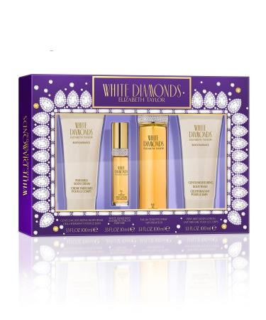 Elizabeth Taylor White Diamonds for Women Fragrance 4 Piece Gift Set 3.3 fl. oz