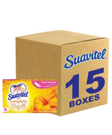 Suavitel Complete Fabric Softener Dryer Sheets Morning Sun - 15 Pack 1 count (Pack of 15) Morning Sun